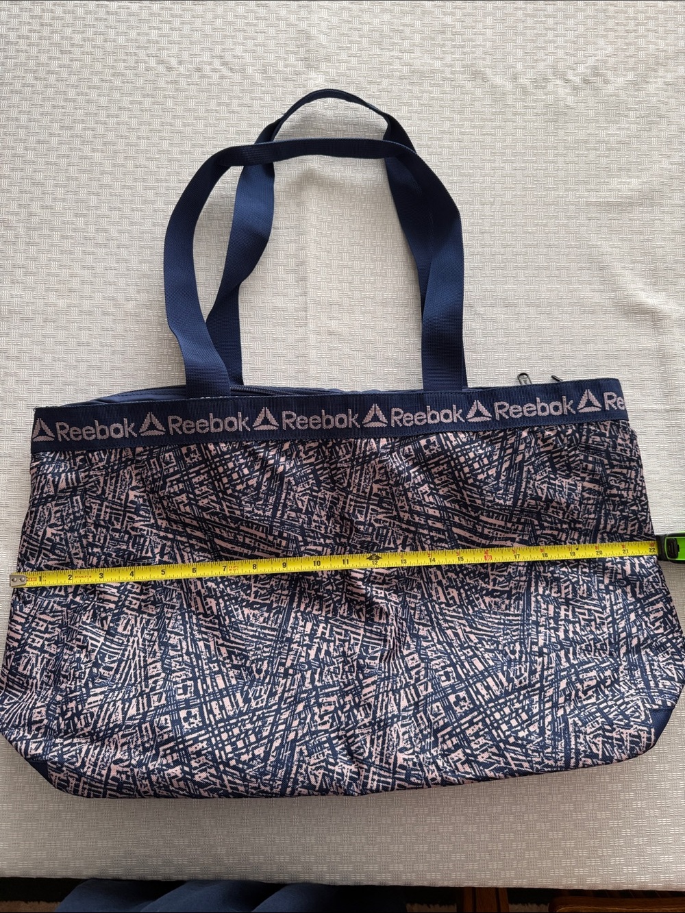 Reebok Navy Patterned Tote